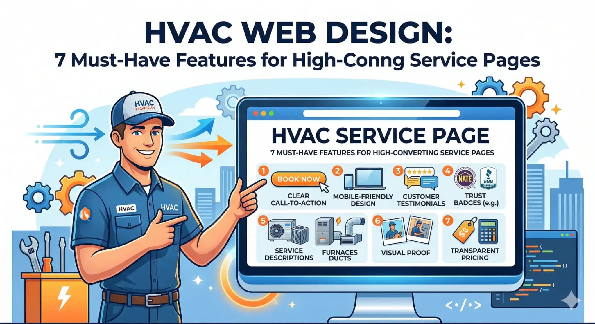 HVAC Web Design: 7 Must-Have Features for High-Converting Service Pages