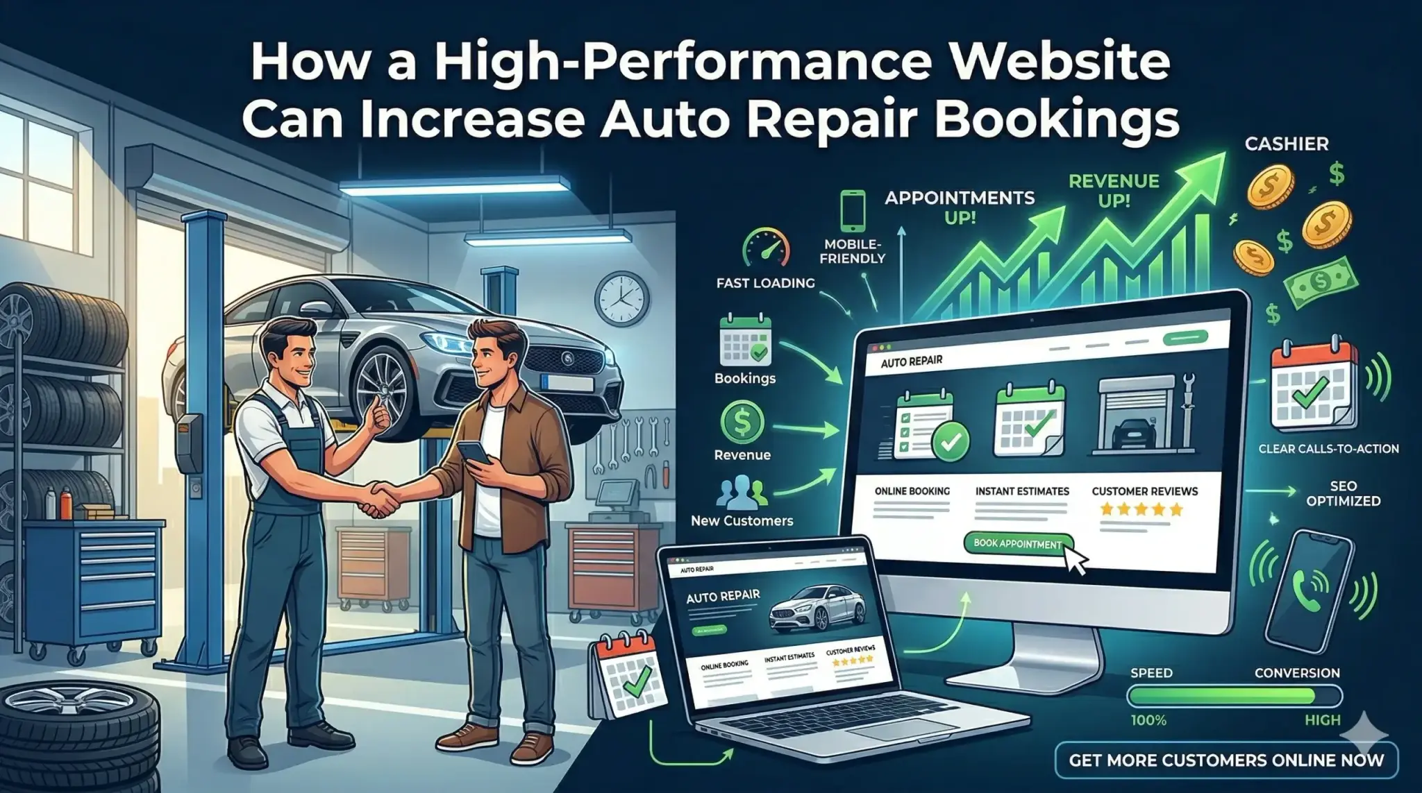How a High-Performance Website Can Increase Auto Repair Bookings