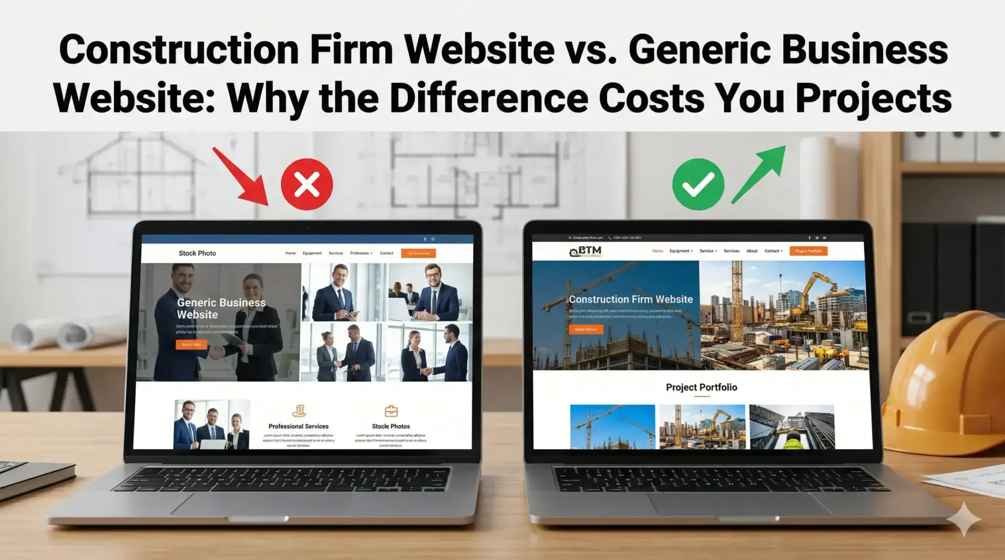 Construction Firm Website vs. Generic Business Website: Why the Difference Costs You Projects