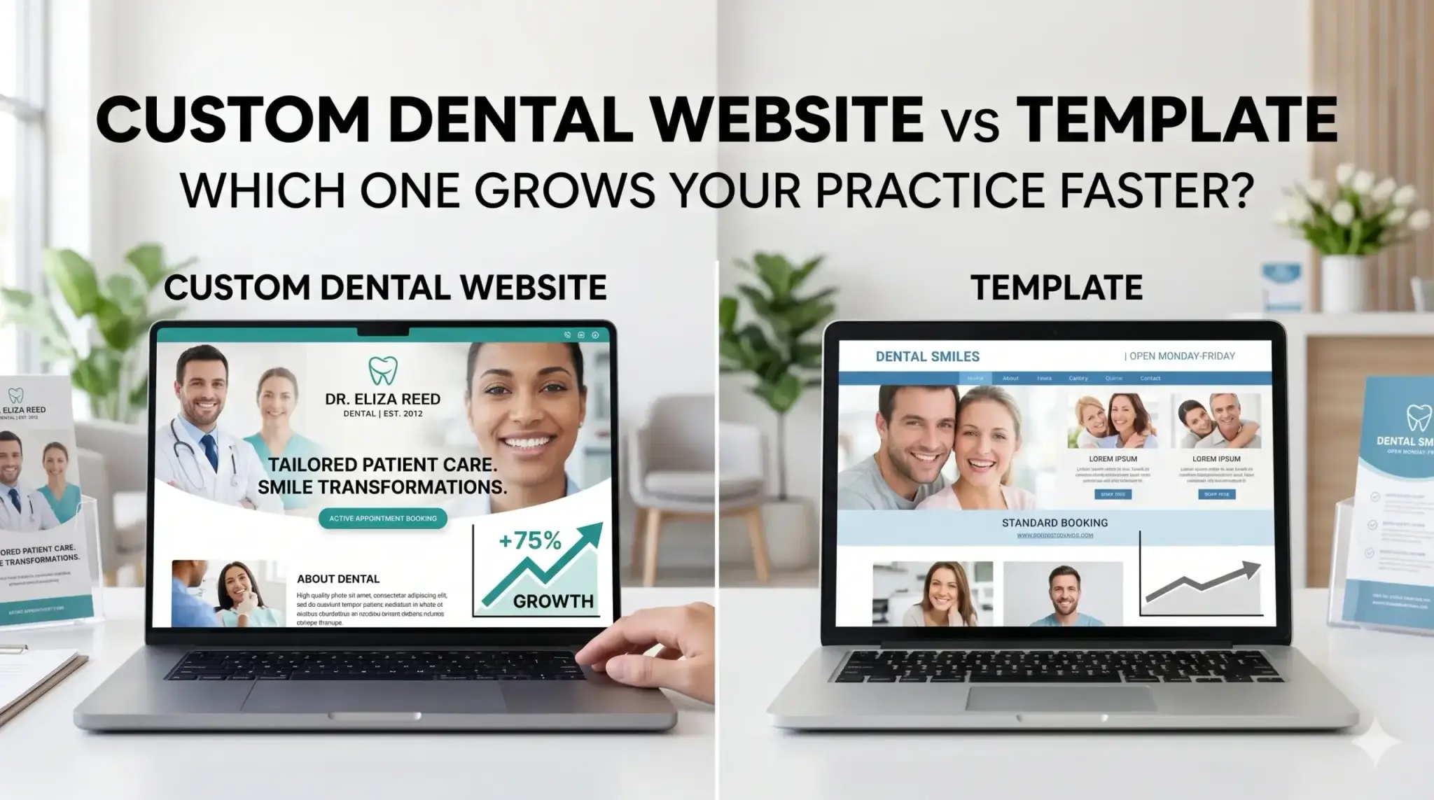 Custom Dental Website vs Template: Which One Grows Your Practice Faster?