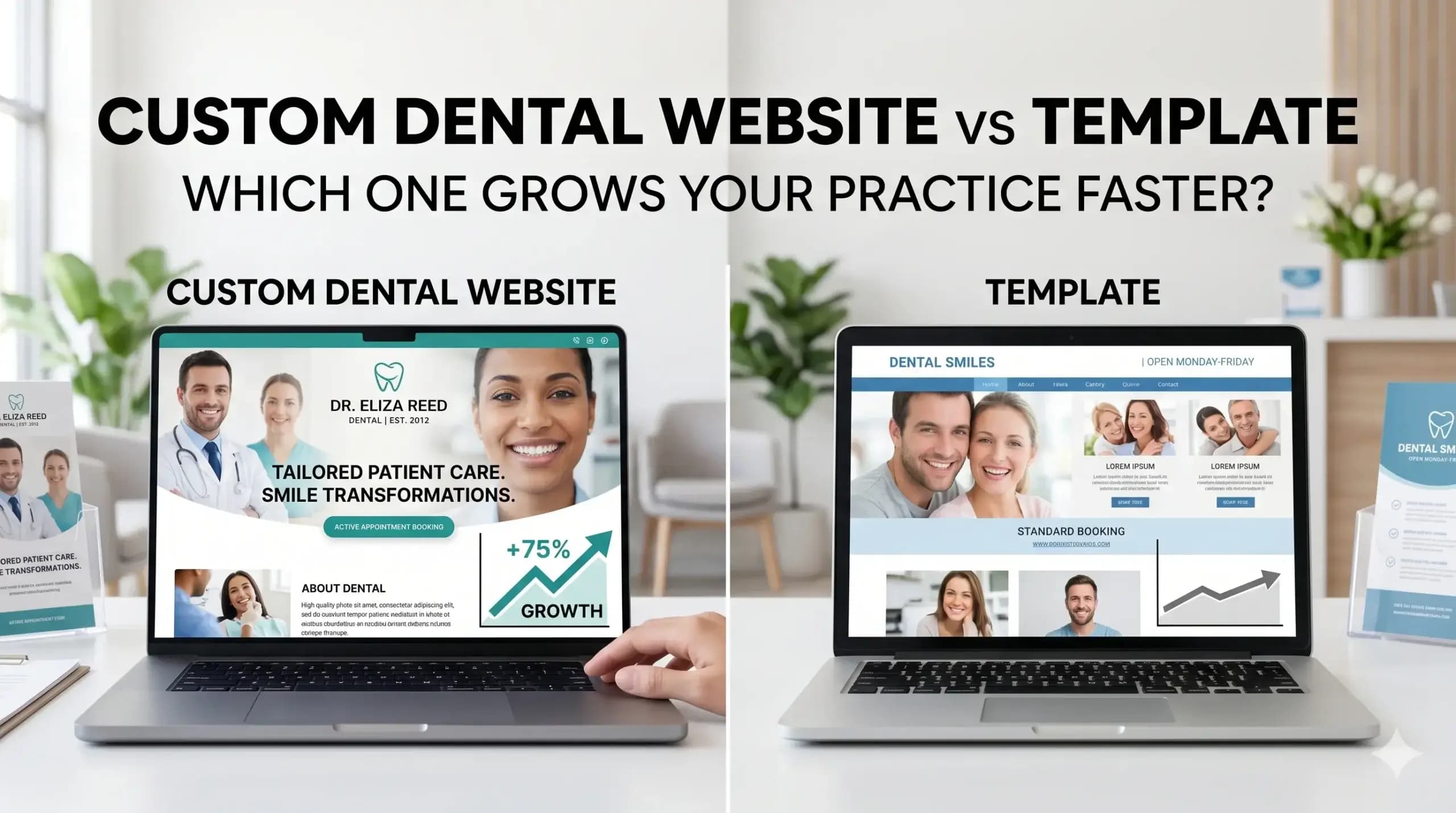 Custom Dental Website vs Template: Which One Grows Your Practice Faster?