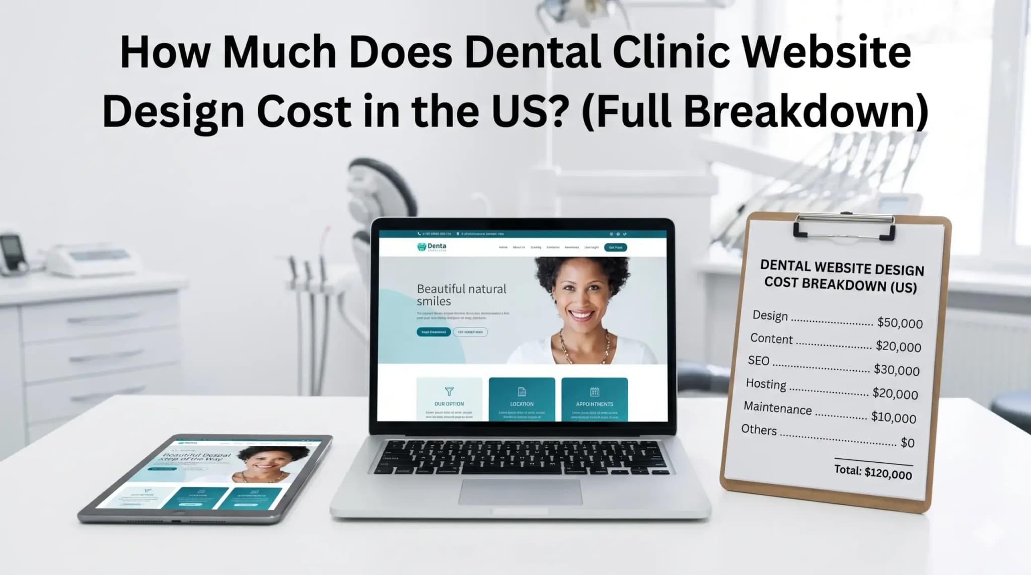 How Much Does Dental Clinic Website Design Cost in the US? (Full Breakdown)
