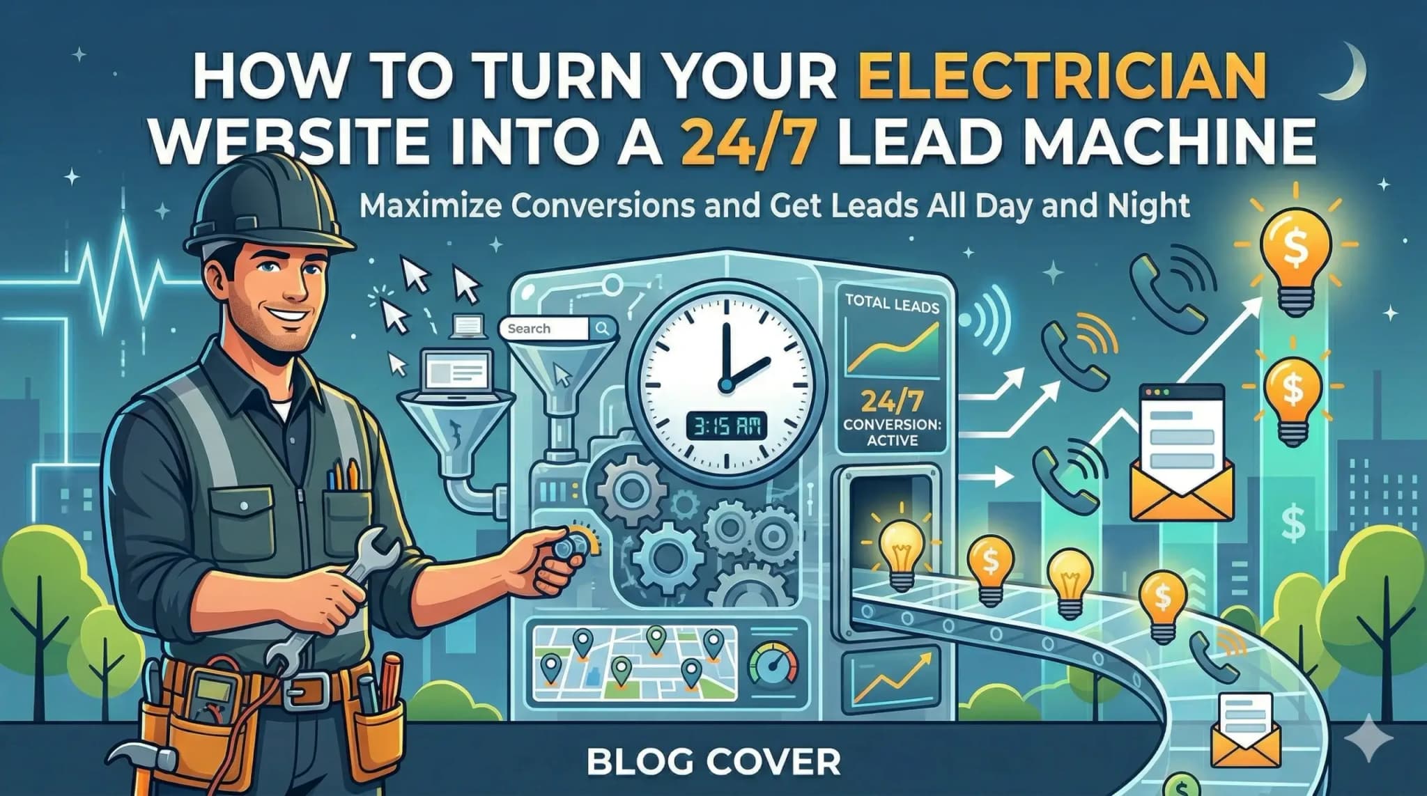 How to Turn Your Electrician Website Into a 24/7 Lead Machine