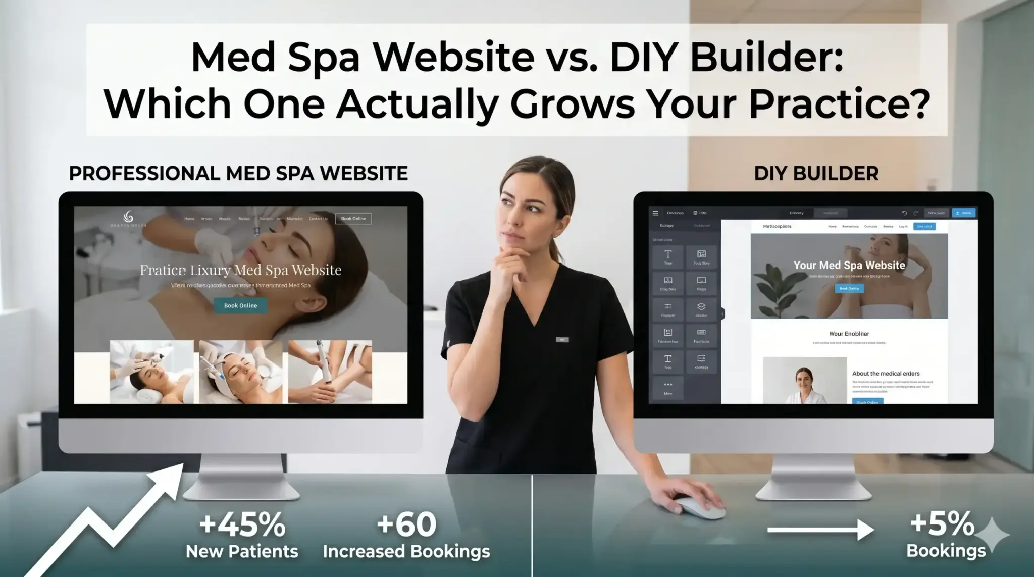 Med Spa Website vs. DIY Builder: Which One Actually Grows Your Practice?