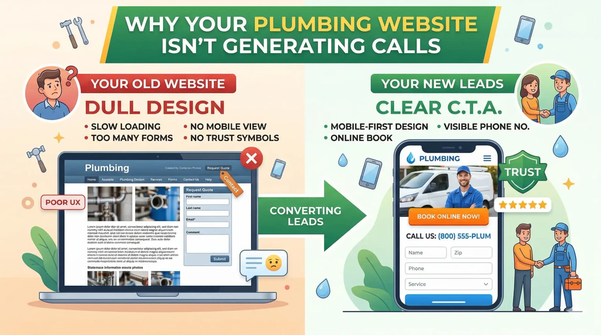Why Your Plumbing Website Isn’t Generating Calls