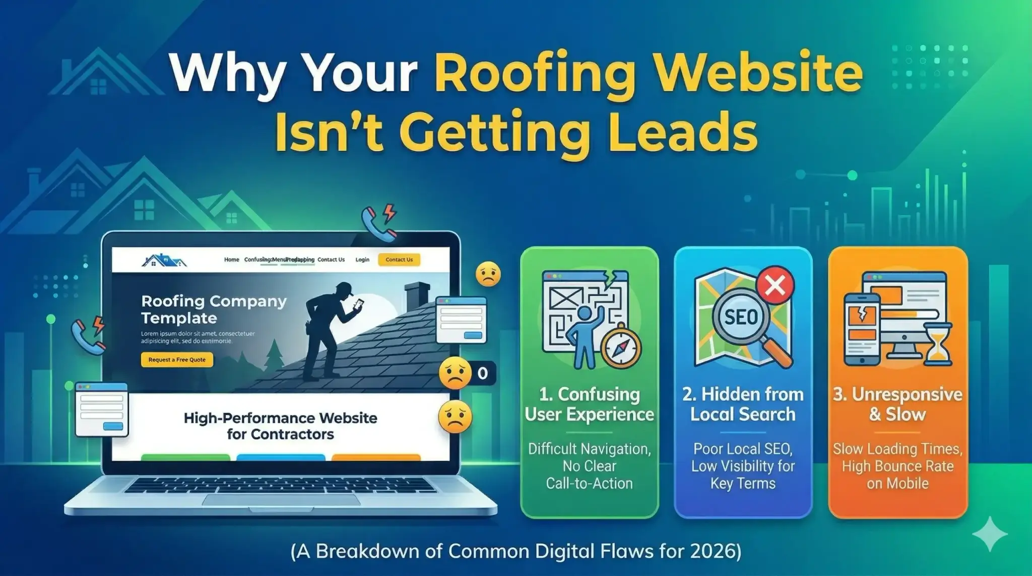 Why Your Roofing Website Isn’t Getting Leads