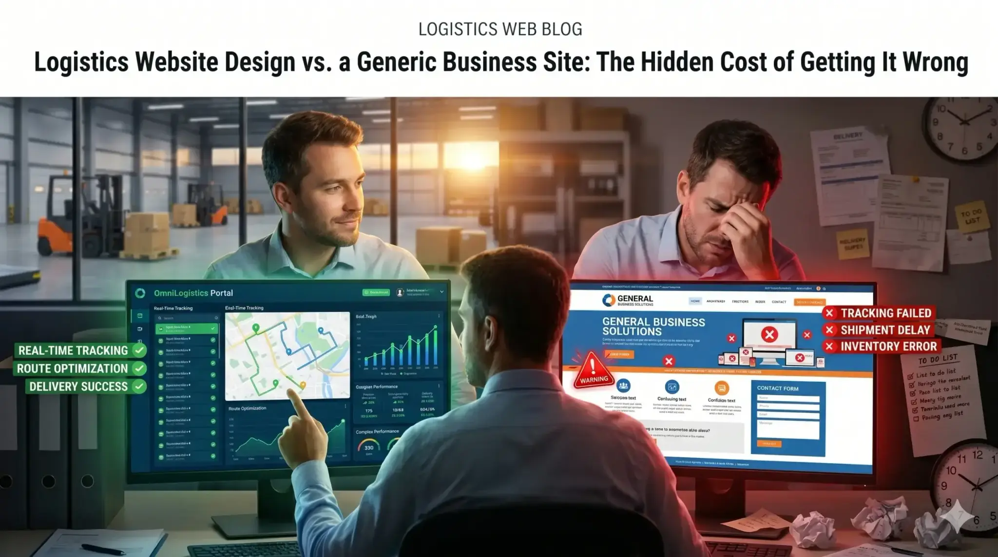 Logistics Website Design vs. a Generic Business Site: The Hidden Cost of Getting It Wrong